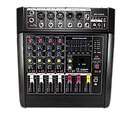 4-канальний активний аудіо-мікшер підсилювач звуку з Bluetooth Mixer BT 5300D, фото 5