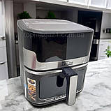 Потужна аерофритюрниця 3500 Вт Zepline на 10.5 л фритюрниця без олії з дисплеєм мультипіч із силіконовою формою, фото 2