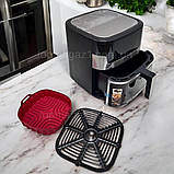 Потужна аерофритюрниця 3500 Вт Zepline на 10.5 л фритюрниця без олії з дисплеєм мультипіч із силіконовою формою, фото 4