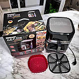 Потужна аерофритюрниця 3500 Вт Zepline на 10.5 л фритюрниця без олії з дисплеєм мультипіч із силіконовою формою, фото 8