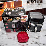 Потужна аерофритюрниця 3500 Вт Zepline на 10.5 л фритюрниця без олії з дисплеєм мультипіч із силіконовою формою, фото 9