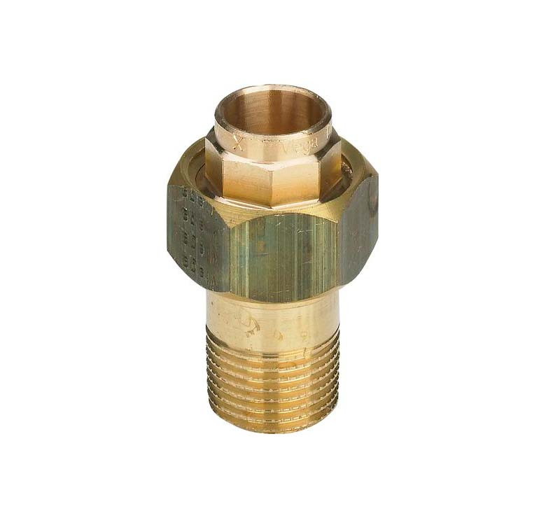 З'єднання розбірне для мідної труби VIEGA 22x1" (НР) бронза “американка” 109080, фото 1