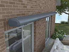 Автоматична маркіза з підсвіткою Deluху 450x300 см Gutroof регулювання нахилу сірий, фото 2