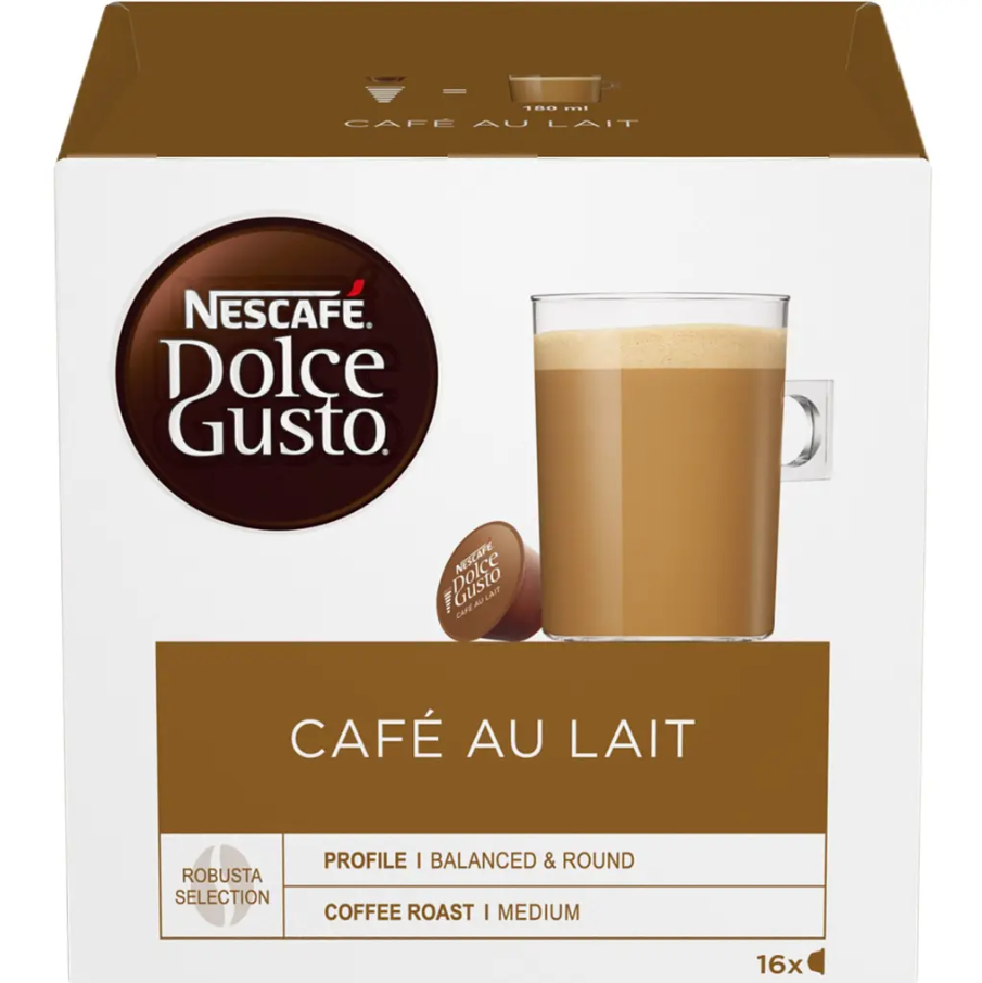 Кава в капсулах Nescafe Dolce Gusto Cafe Au Lait Капсули неспресо Арабіка