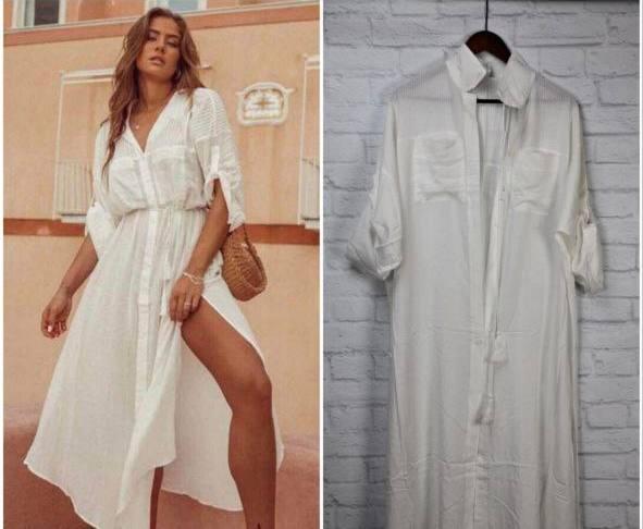 пляжная туника белая