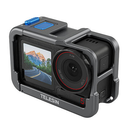Металева рамка для DJI Action 3/4/5 для вертикальної та горизонтальної зйомки Telesin S6-FMS-13-TDJ, фото 1