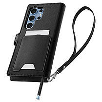 Книжка-Чохол Spigen для Samsung Galaxy S25 Ultra - Wallet S, Black (ACS09124), фото 4