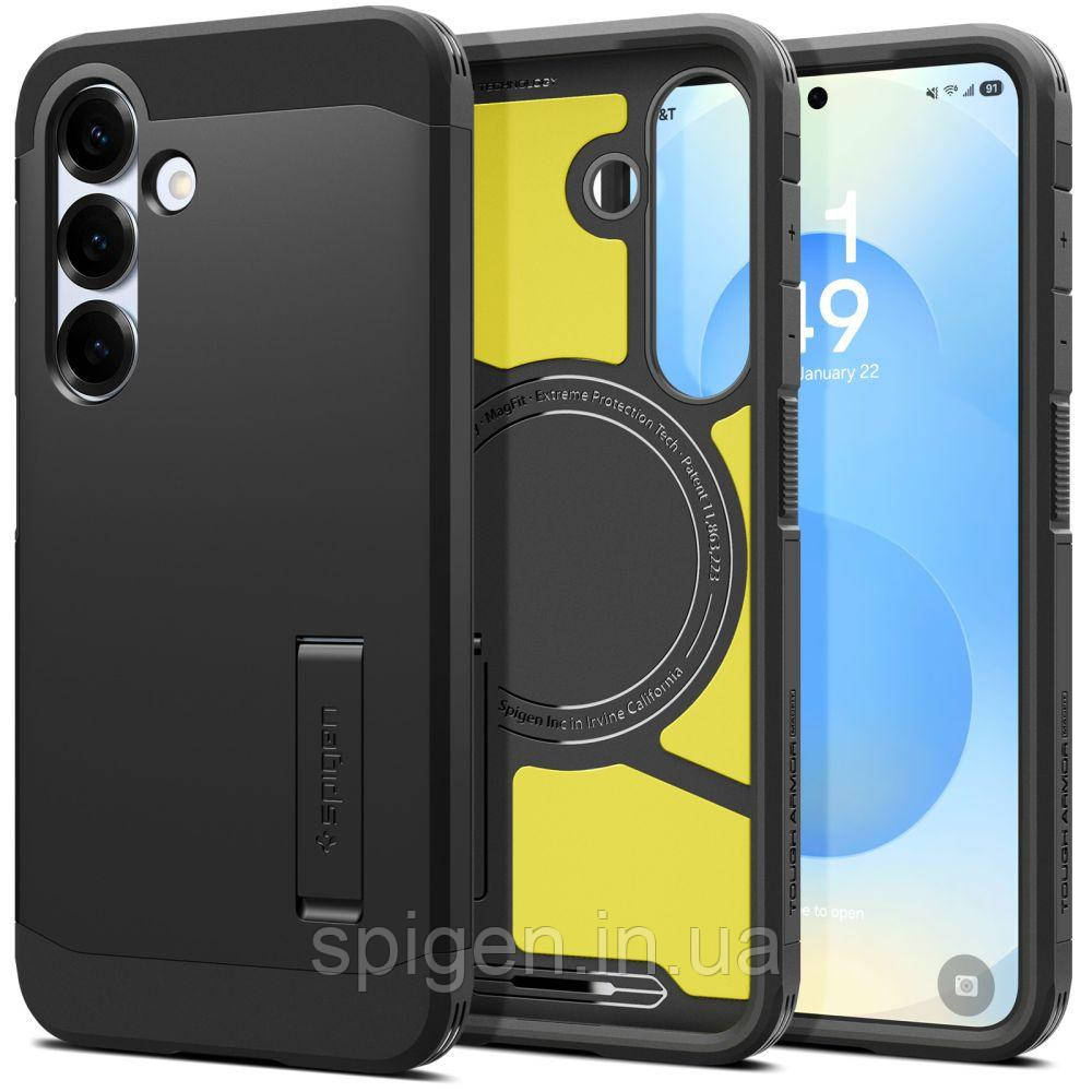 Чохол Spigen для Samsung Galaxy S25 - Tough Armor MagFit, Black (ACS09008)