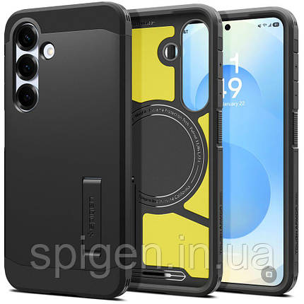 Чохол Spigen для Samsung Galaxy S25 - Tough Armor MagFit, Black (ACS09008), фото 1