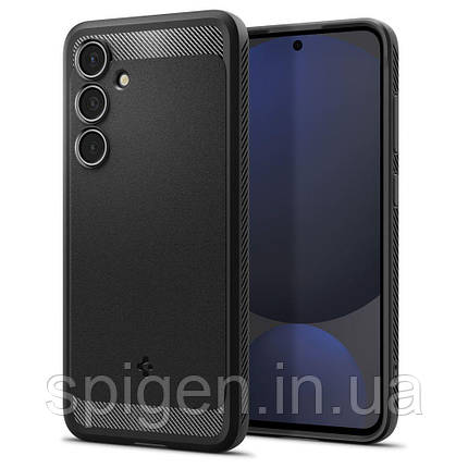 Чохол Spigen для Samsung Galaxy S24 FE - Rugged Armor, Matte Black (ACS08578), фото 1
