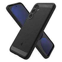 Чохол Spigen для Samsung Galaxy S24 FE - Rugged Armor, Matte Black (ACS08578), фото 3