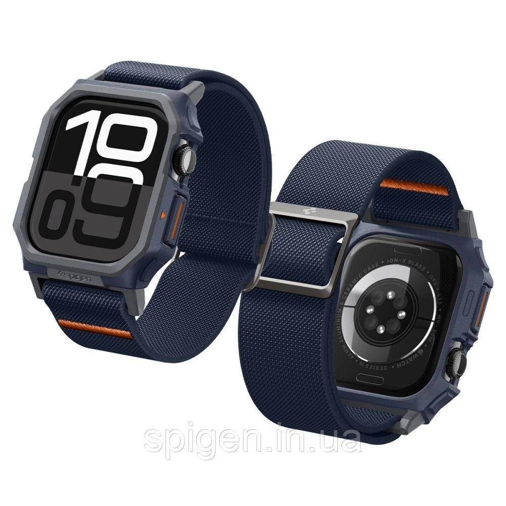 Чохол і ремінець Spigen для Apple Watch Series 10 (46 mm) - Lite Fit Pro, Navy Blue (ACS08925)