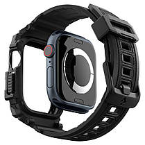 Чохол і ремінець Spigen для Apple Watch 10 (42mm) - Rugged Armor Pro 2 in 1, Matte Black (ACS08591), фото 3