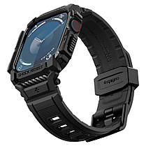 Чохол і ремінець Spigen для Apple Watch 10 (42mm) - Rugged Armor Pro 2 in 1, Matte Black (ACS08591), фото 4