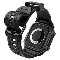 Чохол і ремінець Spigen для Apple Watch 10 (42mm) - Rugged Armor Pro 2 in 1, Matte Black (ACS08591), фото 5