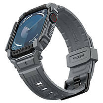 Чохол і ремінець Spigen для Apple Watch 10 (46mm) - Rugged Armor Pro 2 in 1, Dark Gray (ACS08605), фото 4