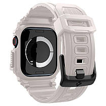 Чохол і ремінець Spigen для Apple Watch 10 (46mm) - Rugged Armor Pro 2 in 1, Dune Beige (ACS08607), фото 5
