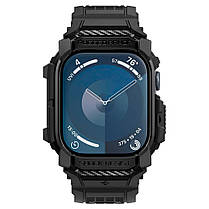 Чохол і ремінець Spigen для Apple Watch 10 (46mm) - Rugged Armor Pro 2 in 1, Black (ACS08604), фото 6