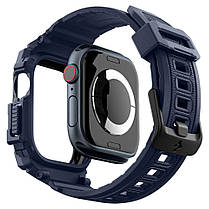 Чохол і ремінець Spigen для Apple Watch 10 (46mm) - Rugged Armor Pro 2 in 1, Navy Blue (ACS08606), фото 2