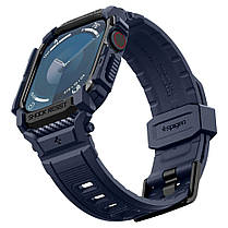 Чохол і ремінець Spigen для Apple Watch 10 (46mm) - Rugged Armor Pro 2 in 1, Navy Blue (ACS08606), фото 3