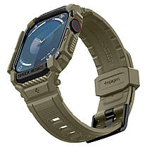 Чохол і ремінець Spigen для Apple Watch 10 (46mm) - Rugged Armor Pro 2 in 1, Vintage Khaki (ACS08608), фото 3
