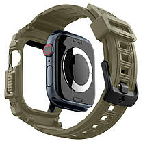 Чохол і ремінець Spigen для Apple Watch 10 (46mm) - Rugged Armor Pro 2 in 1, Vintage Khaki (ACS08608), фото 4