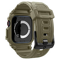 Чохол і ремінець Spigen для Apple Watch 10 (46mm) - Rugged Armor Pro 2 in 1, Vintage Khaki (ACS08608), фото 5