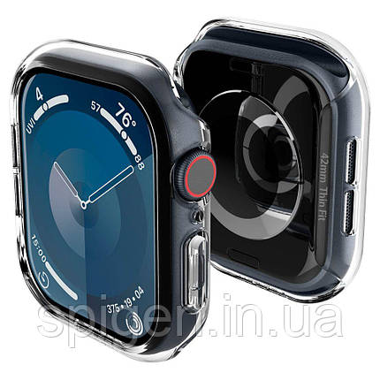 Чохол Spigen для Apple Watch 10 (42 mm) - Thin Fit, Crystal Clear (ACS08589), фото 1