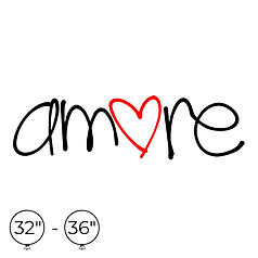 Наліпка на кулю 32"-36" - Amore