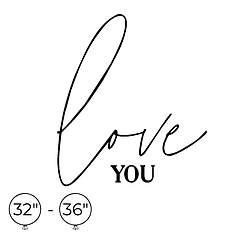 Наліпка на кулю 32"-36" - Love you