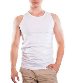 Чоловіча майка з бавовни Bono 950102 біла (розміри 46-56)