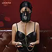 Маска-збруя для орального сексу з повідцем LOCKINK SEVANDA Blowjob Head Muzzle with Leash KW, фото 11