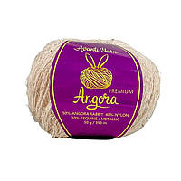 Avanti Yarn ANGORA PREMIUM (Ангора Преміум) № EF53/2028-світлий беж (Ангора з люрексом і паєтками)