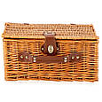 Кошик плетений для пікніка "На пляжі" місткий з набором посуду на 2 персони та аксесуарами, фото 4