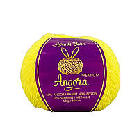 Avanti Yarn ANGORA PREMIUM (Ангора Преміум) № EF39/101 яскраво-жовтий (Ангора з люрексом і паєтками)