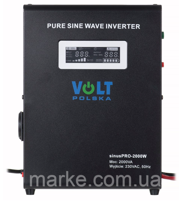 Гібридний ДБЖ/інвертор Volt Polska SINUS PRO 2000 W 24/230V 1400/2000W (3SP200024W) (mrk)