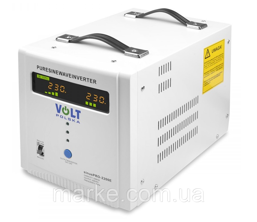 Гібридний ДБЖ/інвертор Volt Polska SINUS PRO 2200 E 12/230V 1600/2200W (3SP092212E) (mrk)