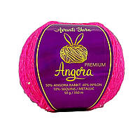 Avanti Yarn ANGORA PREMIUM (Ангора Преміум) № EF60/950 рожевий неон (Ангора з люрексом і паєтками)