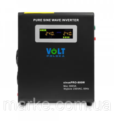 Гібридний ДБЖ/інвертор Volt Polska SINUS PRO 800 W 12/230V 500/800W (3SP098012W) (mrk)