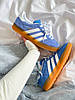 Кросівки Adidas Gazelle Indoor Blue Адідас Газель блакитні кеди натуральна замша демісезон унісекс, фото 6