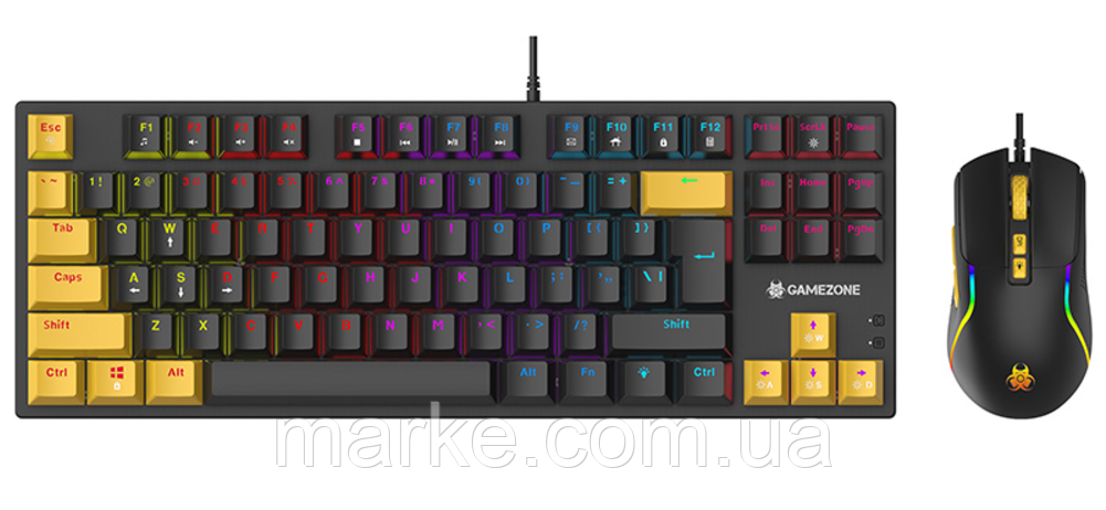 Комплект (клавіатура + миша) Tracer GAMEZONE HORNET87 USB (TRAKLA47396) (mrk)