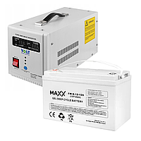 Комплект Volt Polska SINUS PRO 1000E W 12/230V 700/1000W + Акумулятор гелевий 4SUN MAXX GEL 120 Ah (mrk)