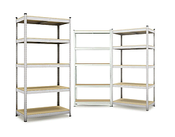 Набір стелажів FunFit 150 x 225 x 30 см 175 кг/полицю 5 полиць (mrk)