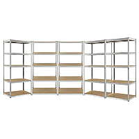 Стелаж LEOBRO 180 х 450 х 40 см, 175кг/полиця, 5 полиць (LB-R175-GALX5) (mrk)