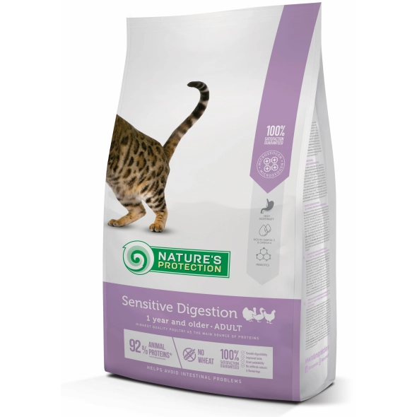 Сухий корм для котів з чутливим травленням Nature's Protection (Нейчерс Протекшен) Sensitive Digestion з м’ясом птиці 7 кг