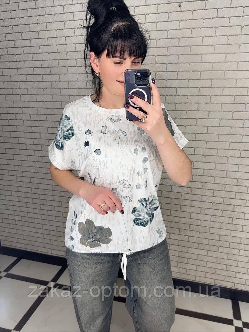 Футболка жіноча оптом (M-2XL) Китай 25064-133684