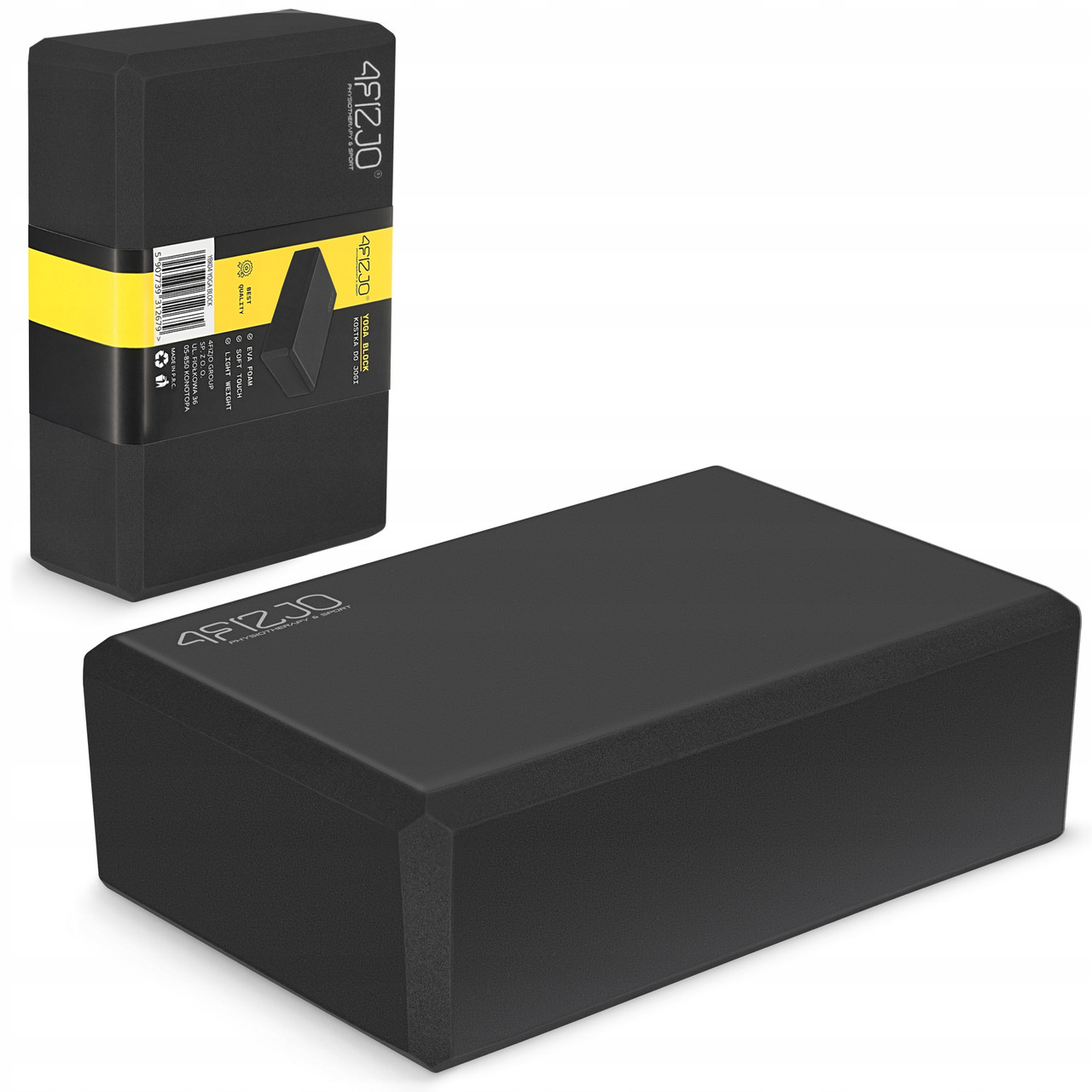 Блок для йоги 4FIZJO 4FJ1387 Black Poland