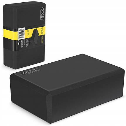 Блок для йоги 4FIZJO 4FJ1387 Black Poland, фото 1