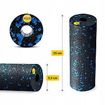 Масажний ролик (валик, ролер) 4FIZJO Mini Foam Roller 15 x 5.3 см 4FJ0035 Black/Blue Poland, фото 6