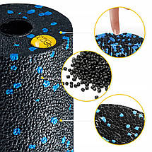 Масажний ролик (валик, ролер) 4FIZJO Mini Foam Roller 15 x 5.3 см 4FJ0035 Black/Blue Poland, фото 4